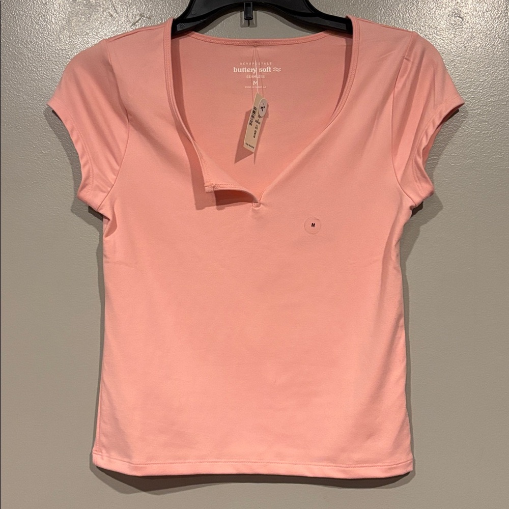Aeropostale buttery soft Light Pink Short Sleeve Tee
